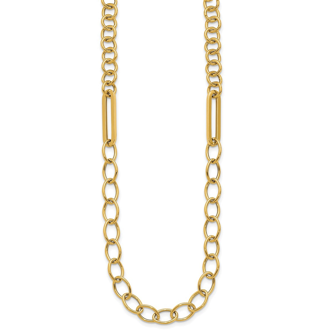 Gold Paperclip Chain, 18