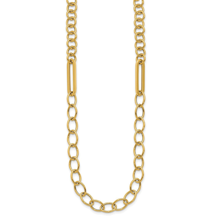 Gold Paperclip Chain, 18"