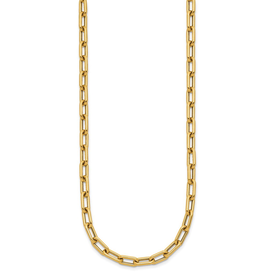 Gold 5mm Paperclip Necklace, 18
