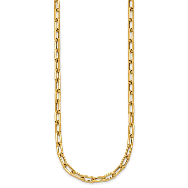 Gold 5mm Paperclip Necklace, 18"