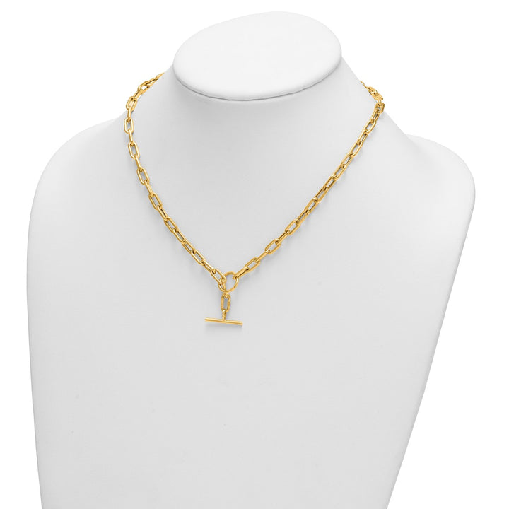 Gold 5mm Paperclip Necklace, 18"