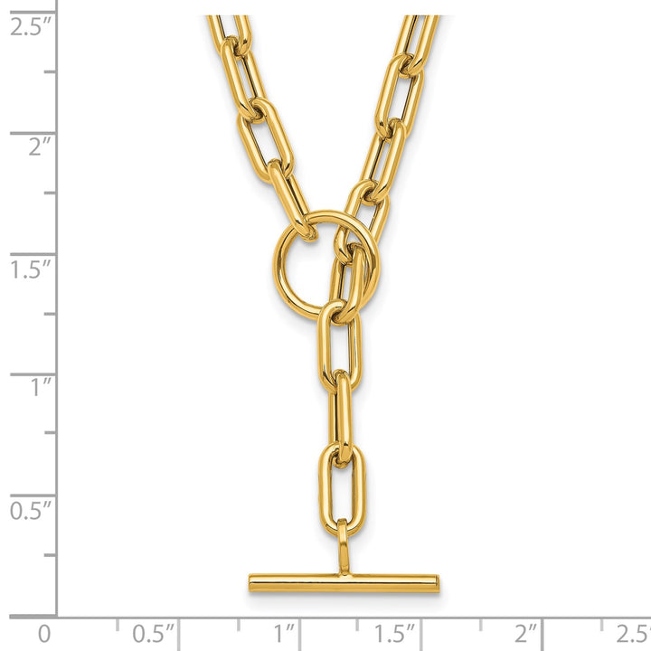Gold 5mm Paperclip Necklace, 18"