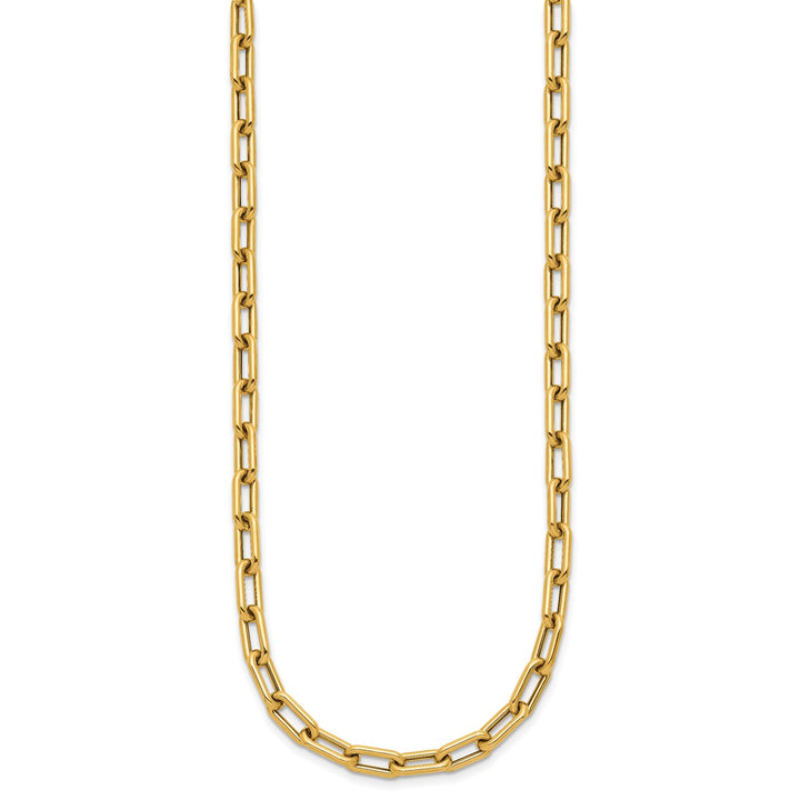 Gold 5mm Paperclip Necklace, 18"