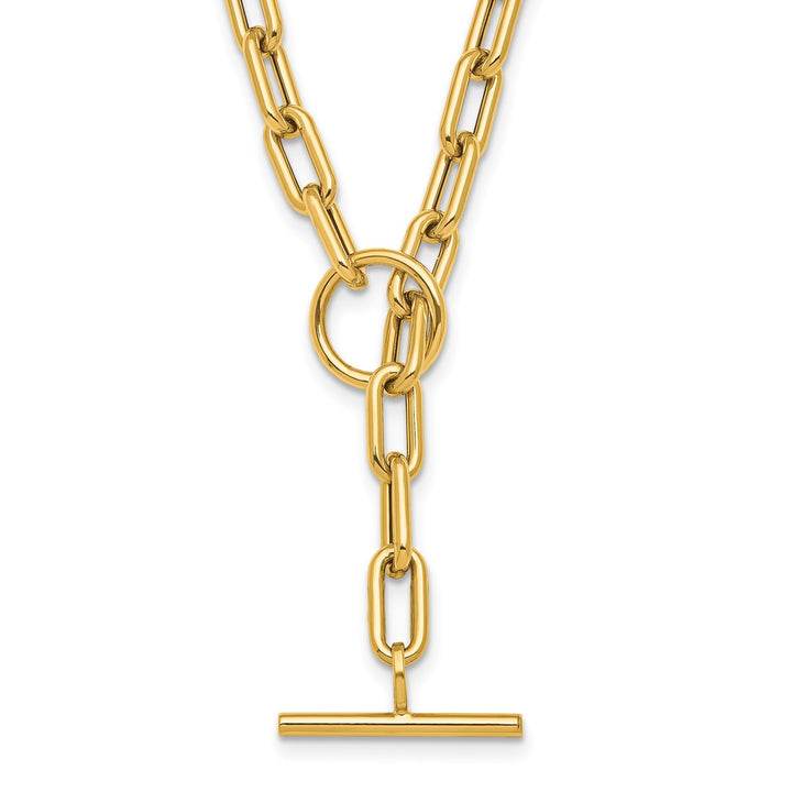Gold 5mm Paperclip Necklace, 18"
