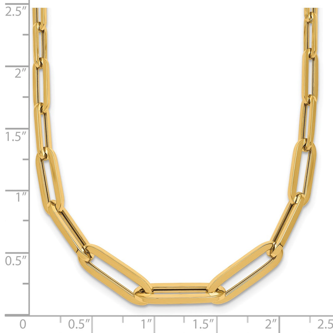 Gold 3.7 to 6.5 mm (tapered) Paperclip Chain, 16