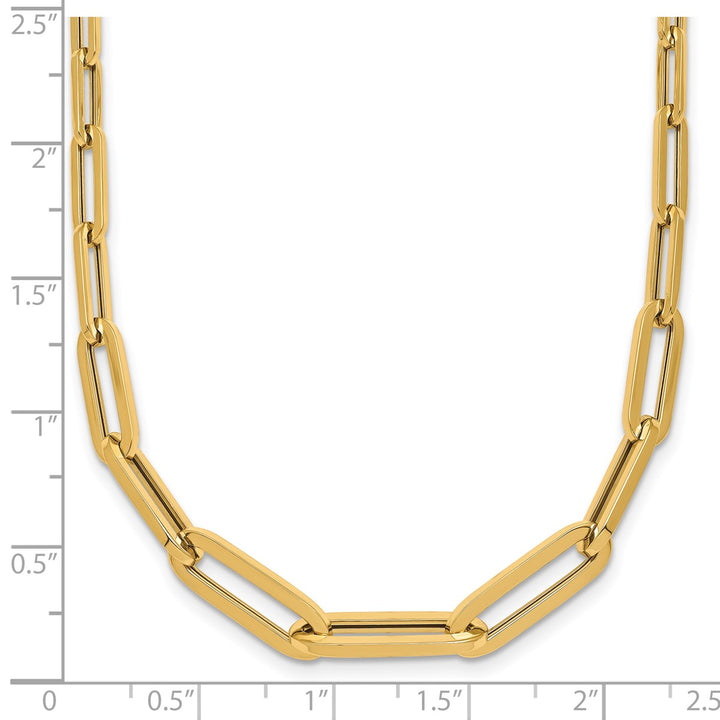 Gold 3.7 to 6.5 mm (tapered) Paperclip Chain, 16"