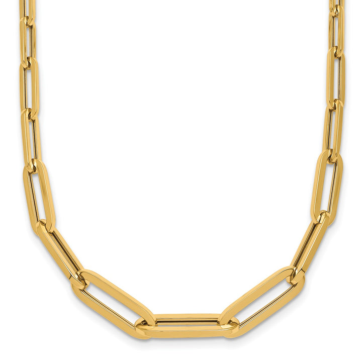 Gold 3.7 to 6.5 mm (tapered) Paperclip Chain, 16"