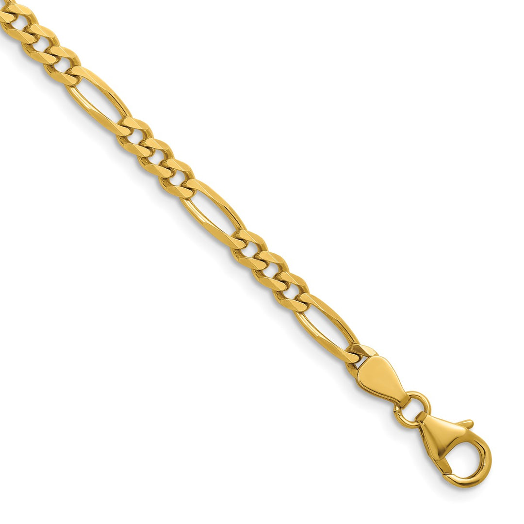 Gold 3.6mm Figaro Chain, 18