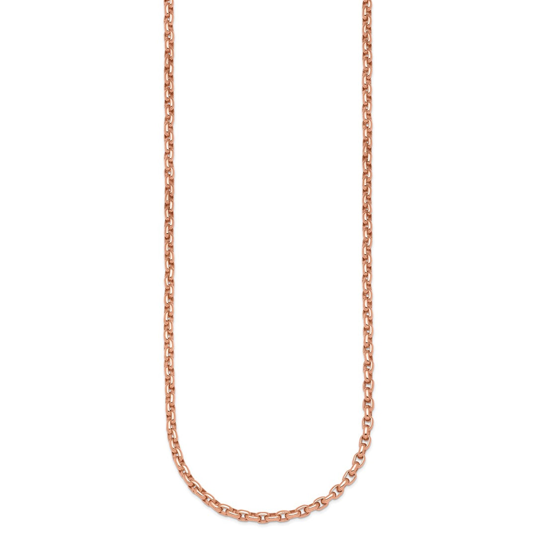 Gold 3.5mm Open Link Chain, 18