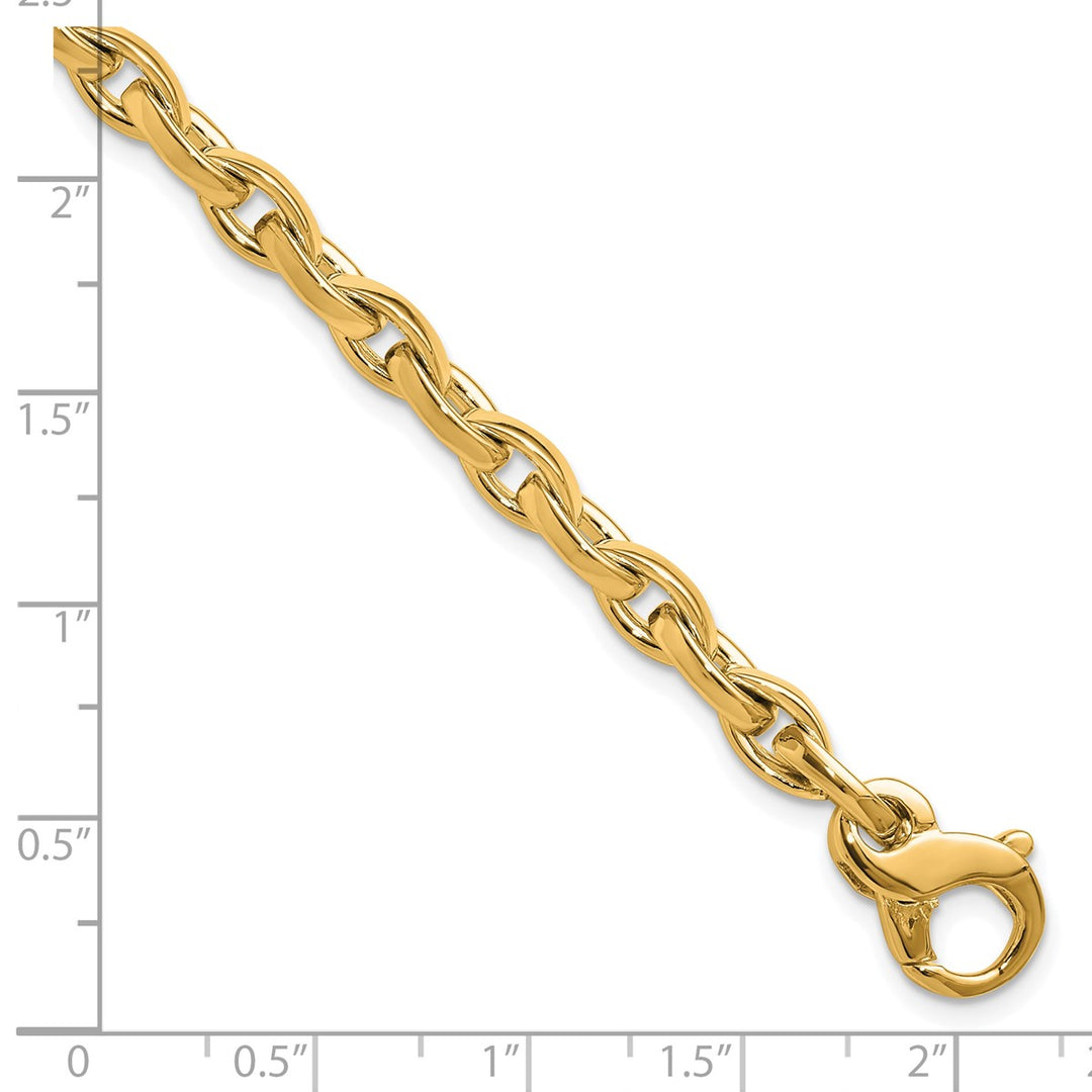 Gold 5.2mm Open Link Chain, 8