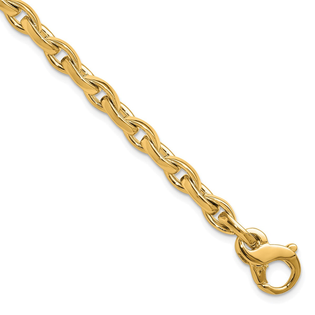 Gold 5.2mm Open Link Chain, 8"