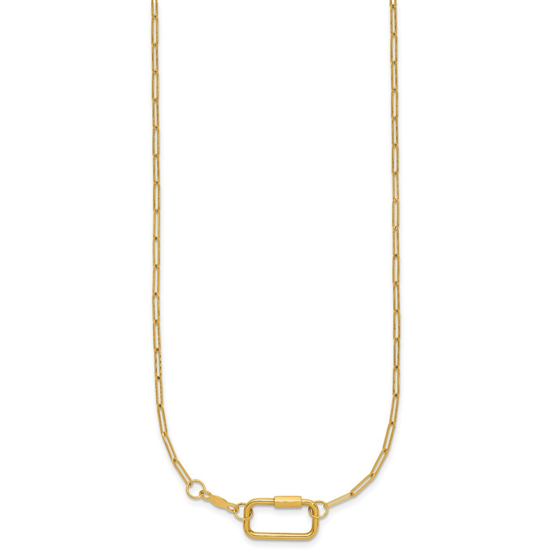 Gold Paperclip Chain, 18