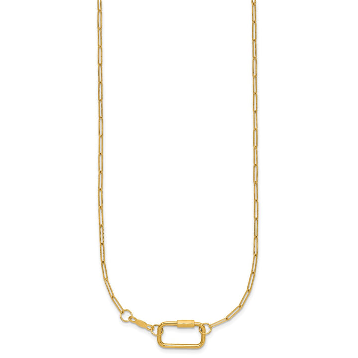 Gold Paperclip Chain, 18"