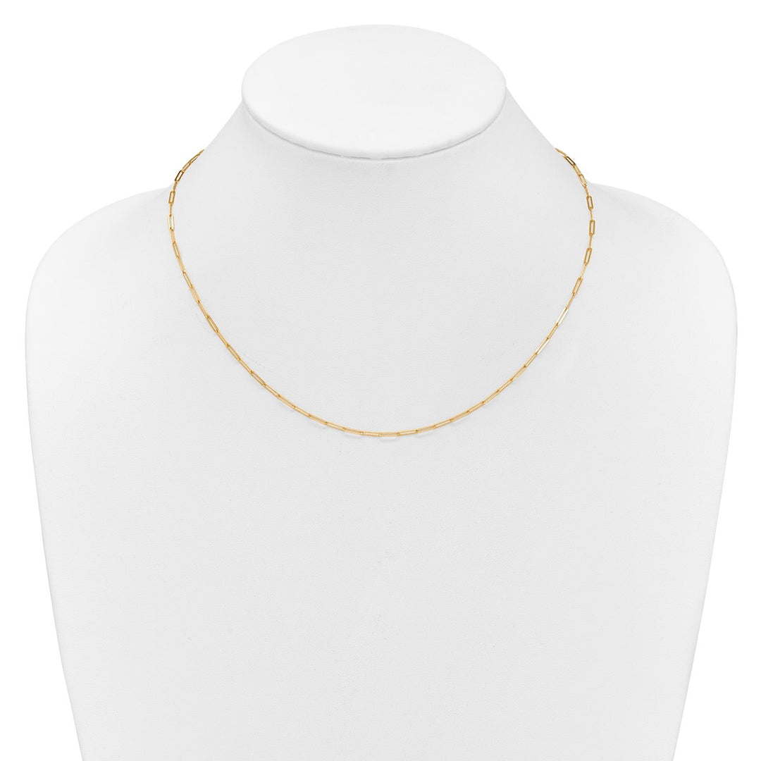 Gold Paperclip Chain, 18