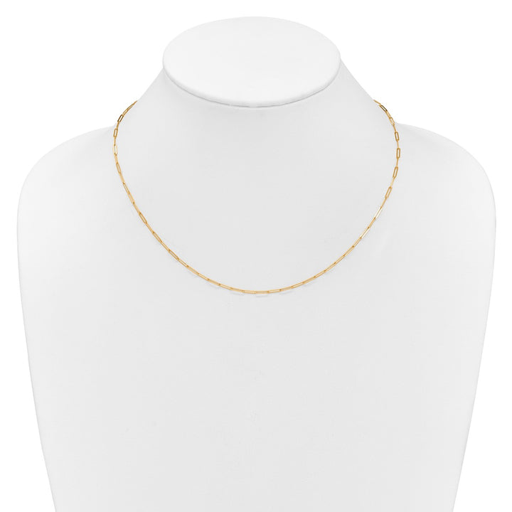 Gold Paperclip Chain, 18"