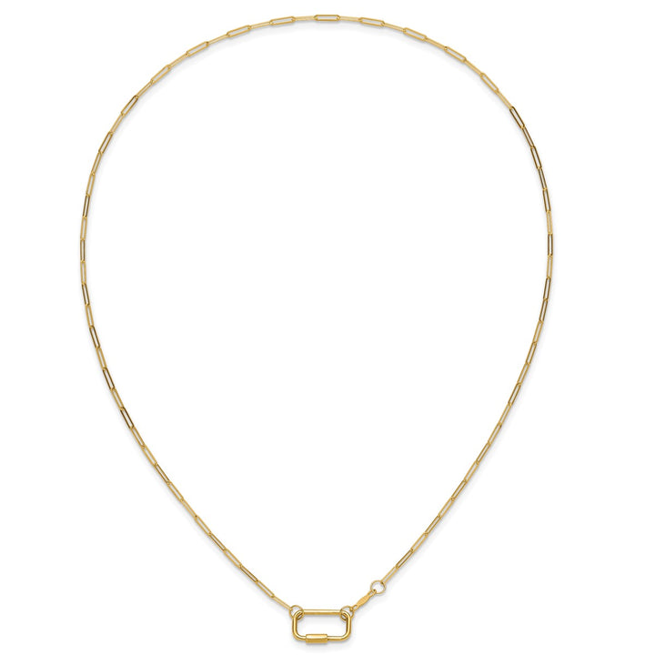 Gold Paperclip Chain, 18"