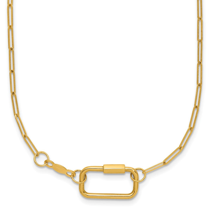 Gold Paperclip Chain, 18"