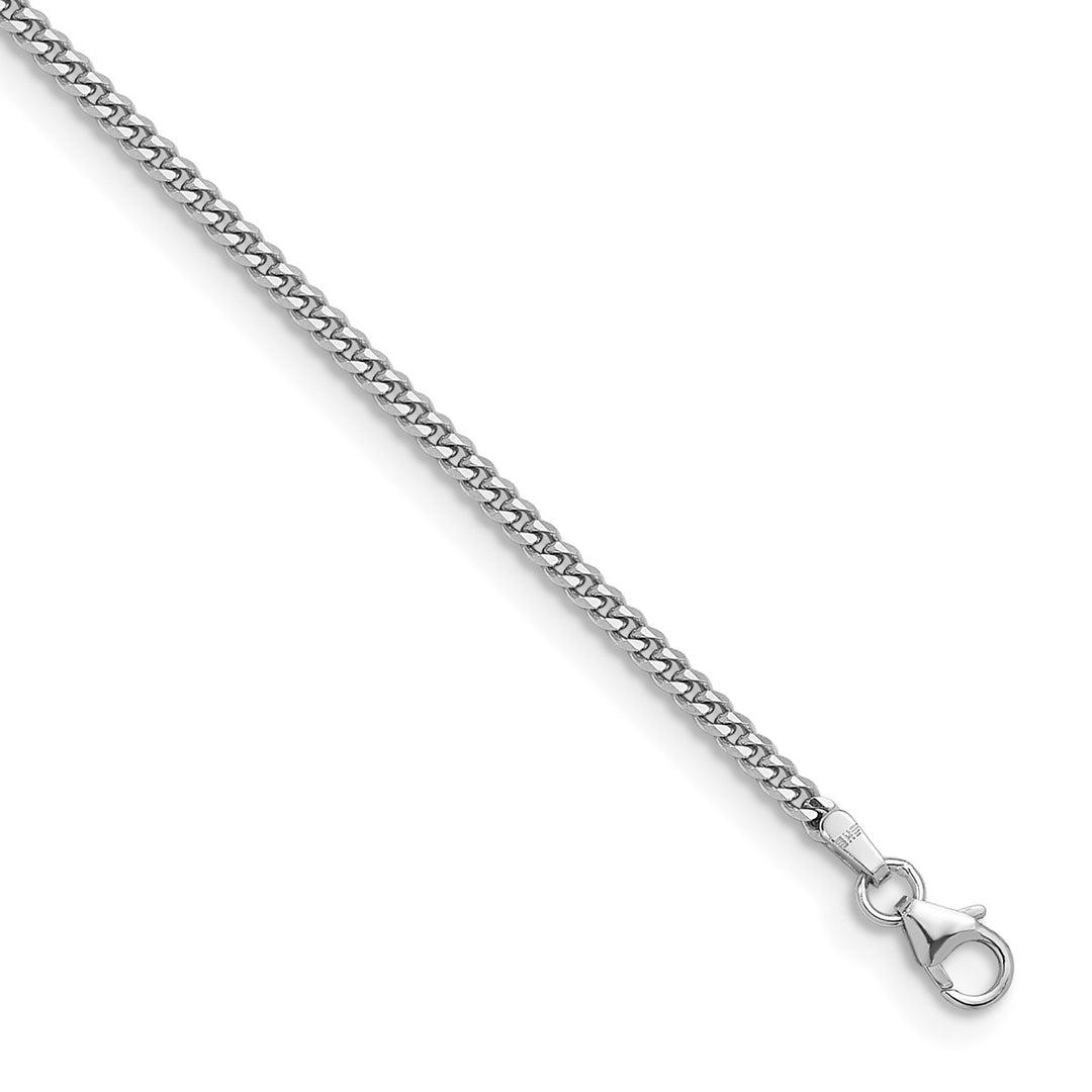 Gold 2.4mm Curb Bracelet, 8"
