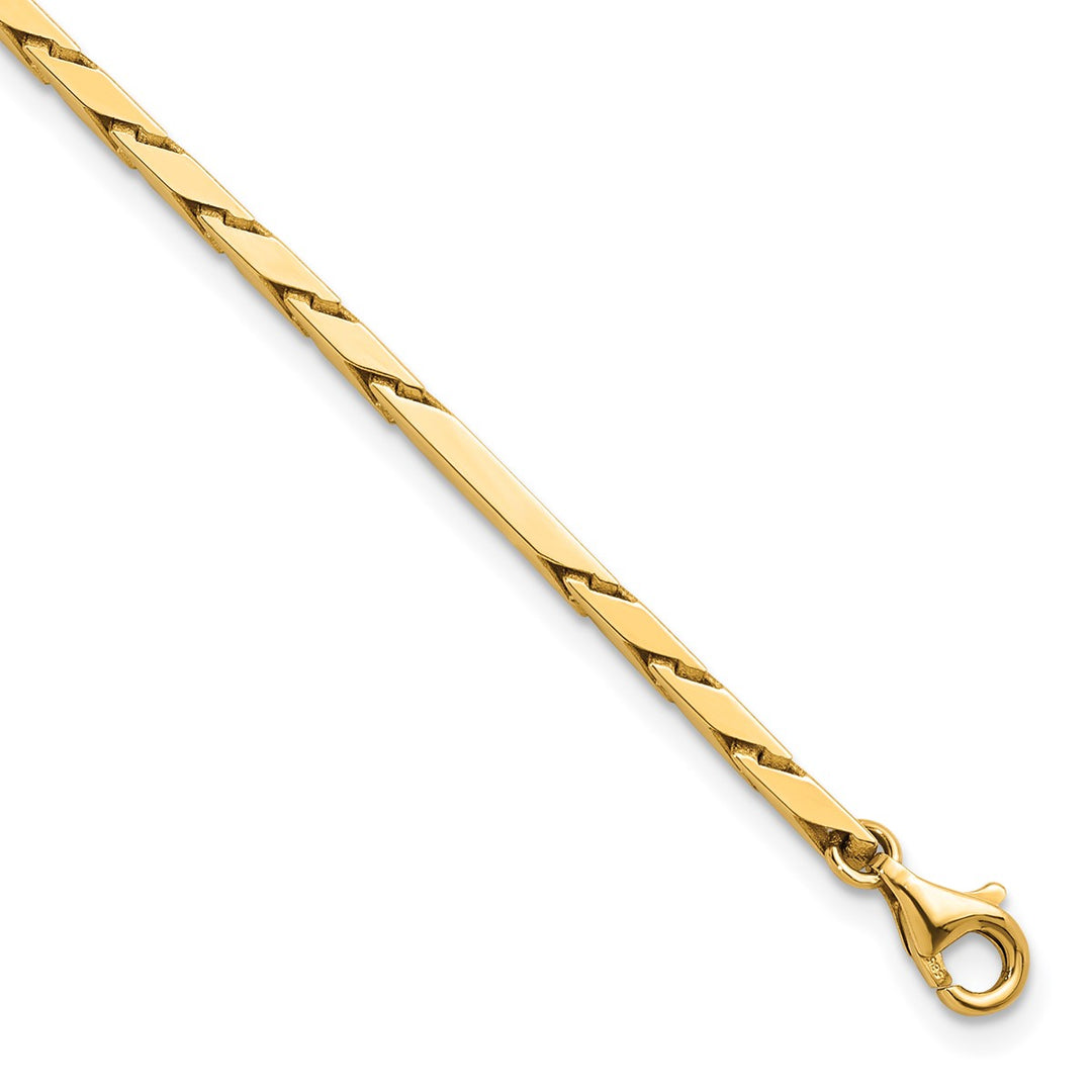 Gold 2mm Fancy Bracelet, 7.5"