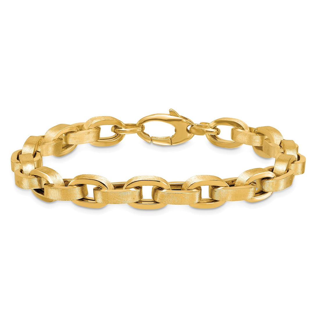 Gold 7.75mm Cable Bracelet, 8.25