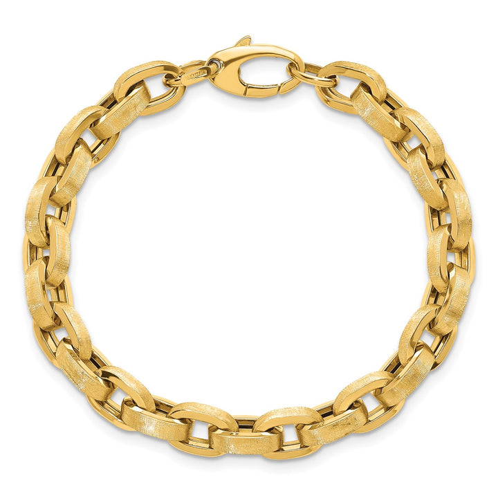 Gold 7.75mm Cable Bracelet, 8.25"