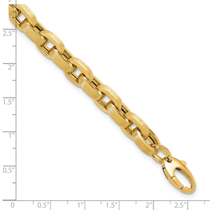 Gold 7.75mm Cable Bracelet, 8.25"