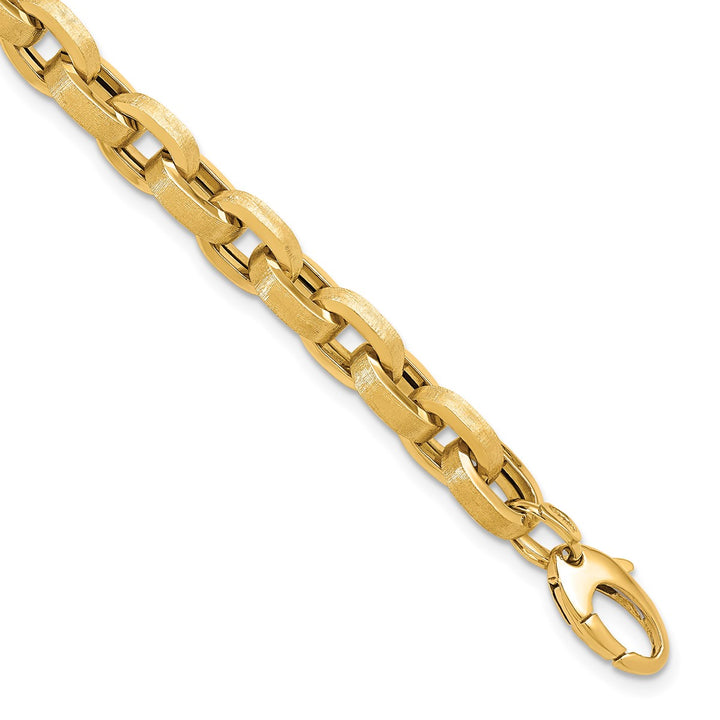 Gold 7.75mm Cable Bracelet, 8.25"