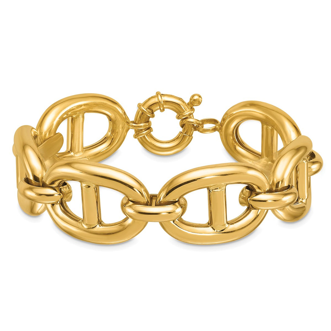 Gold 20.25mm Anchor Bracelet, 8