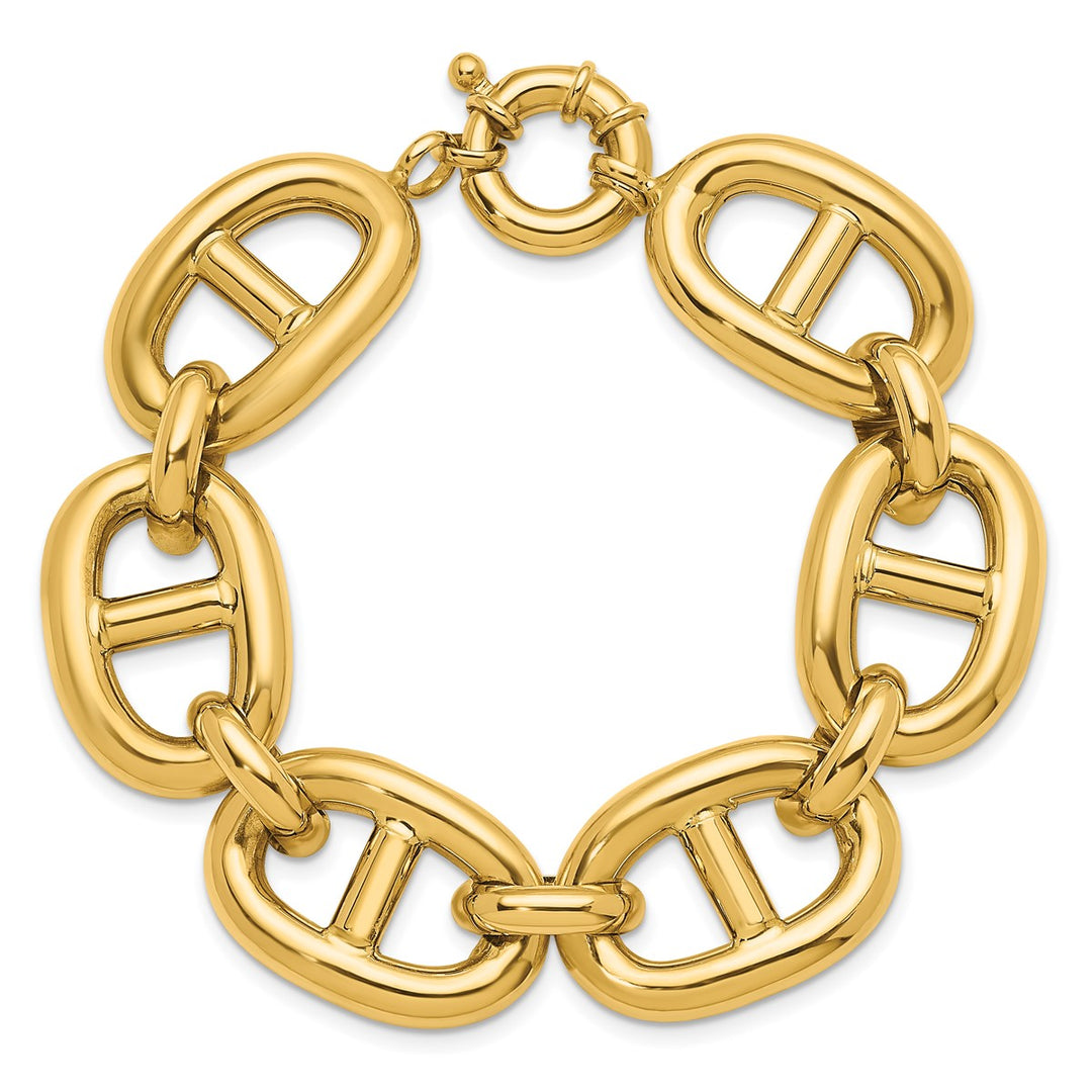 Gold 20.25mm Anchor Bracelet, 8
