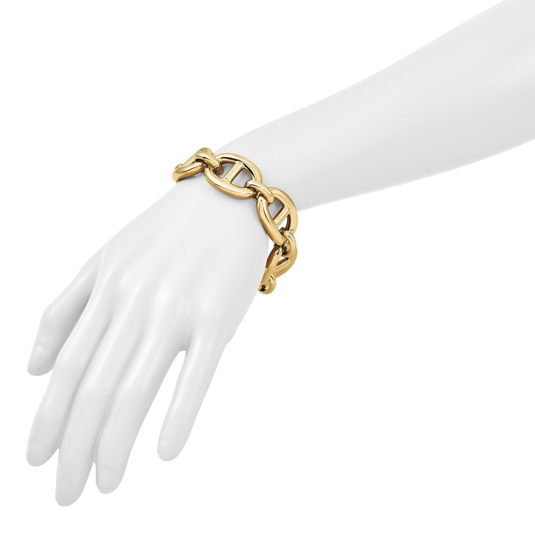 Gold 20.25mm Anchor Bracelet, 8