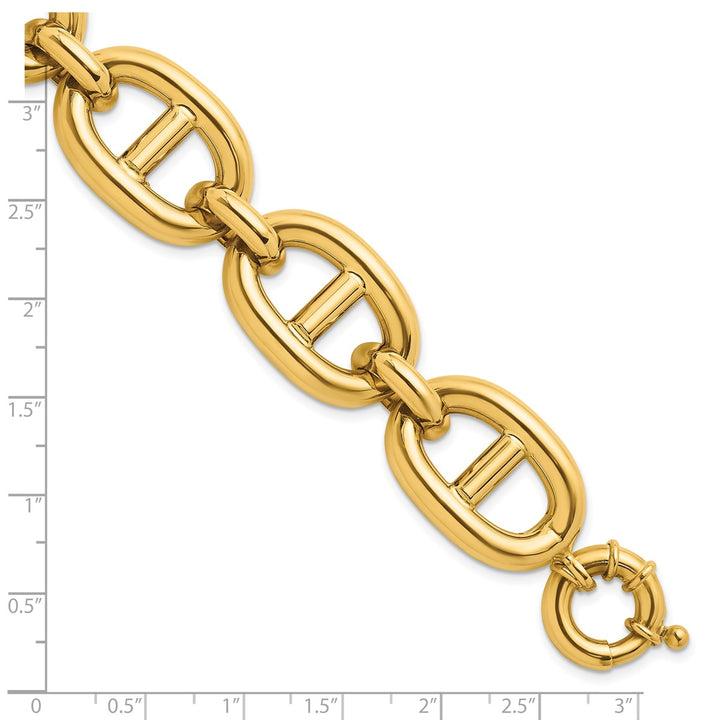 Gold 20.25mm Anchor Bracelet, 8"