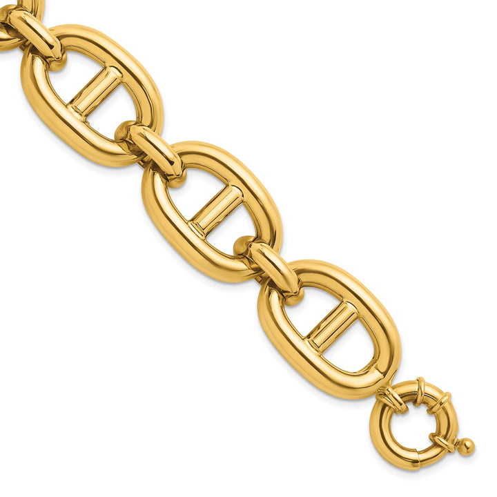 Gold 20.25mm Anchor Bracelet, 8"