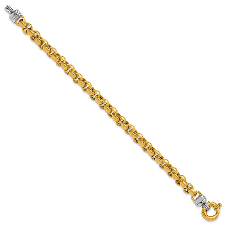 Gold 7mm Rolo Bracelet, 7.5"
