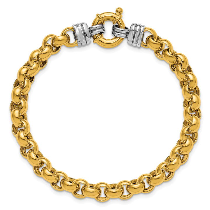 Gold 7mm Rolo Bracelet, 7.5"