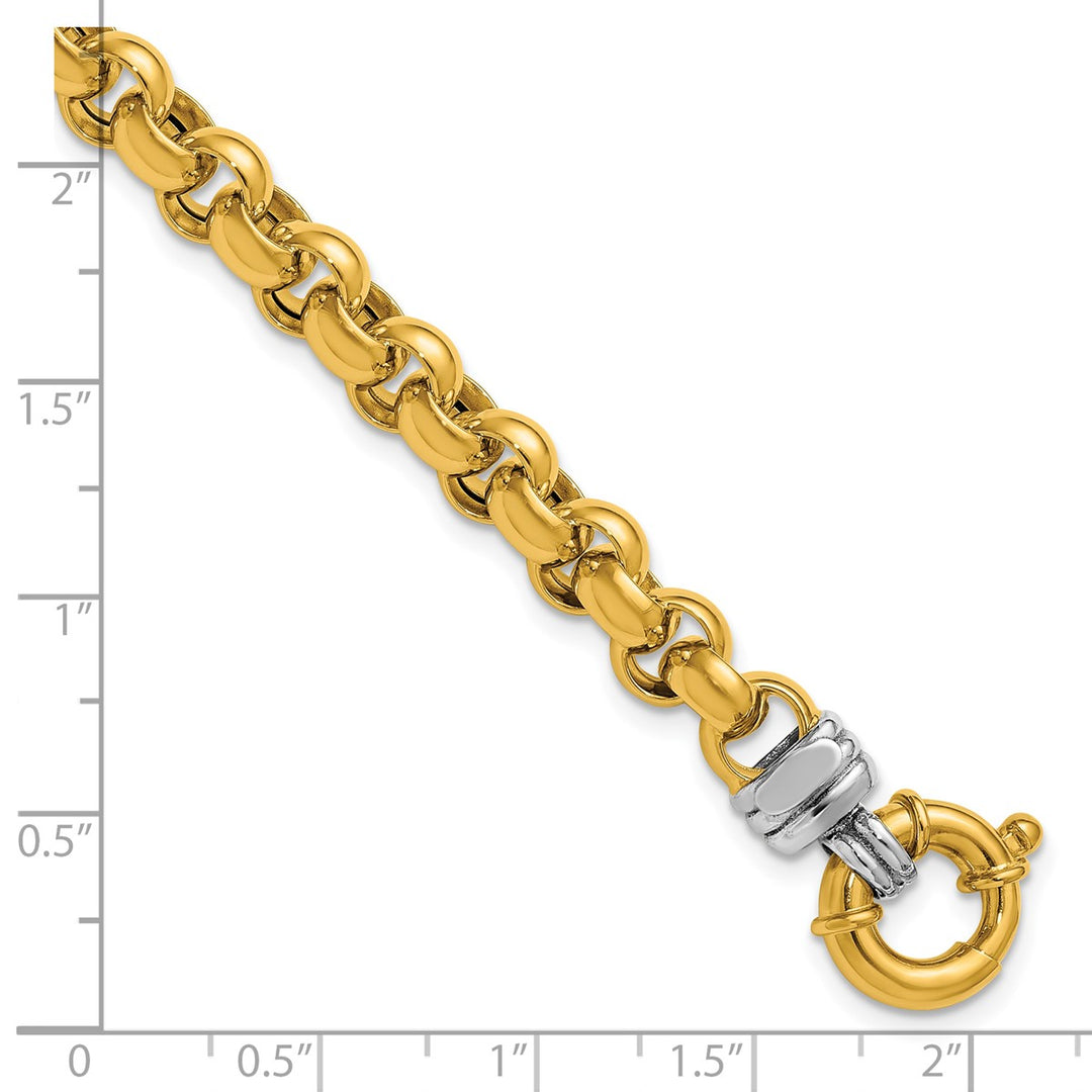Gold 7mm Rolo Bracelet, 7.5