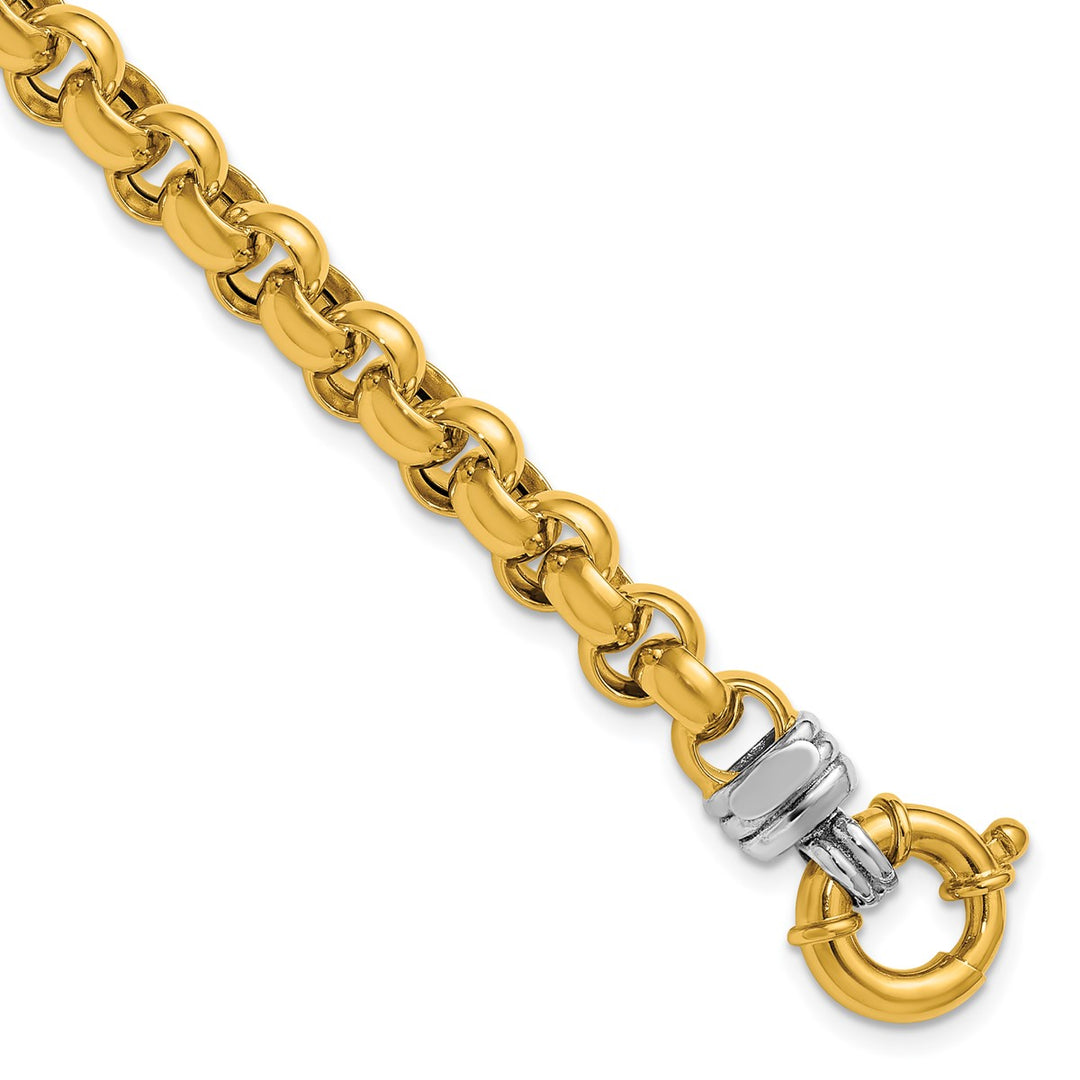 Gold 7mm Rolo Bracelet, 7.5"