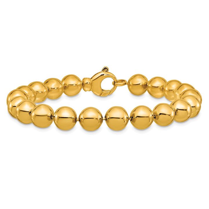 Gold 8mm Ball (Beaded) Bracelet, 7.5"