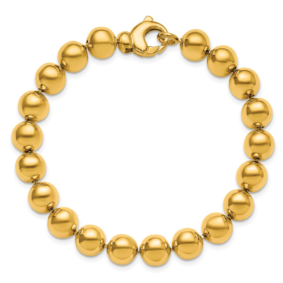 Gold 8mm Ball (Beaded) Bracelet, 7.5