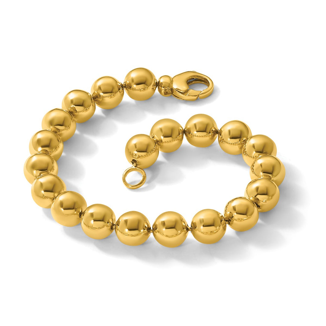 Gold 8mm Ball (Beaded) Bracelet, 7.5