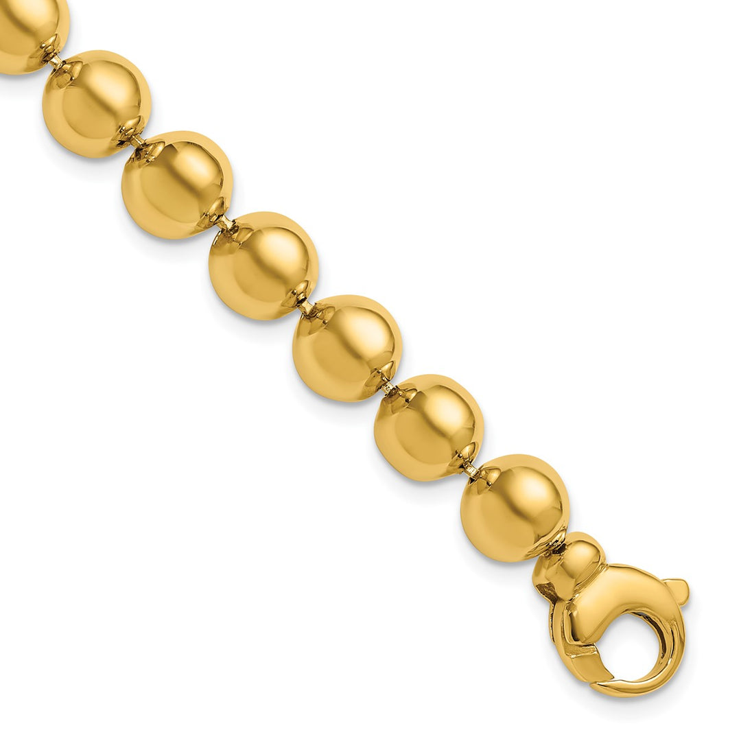 Gold 8mm Ball (Beaded) Bracelet, 7.5"