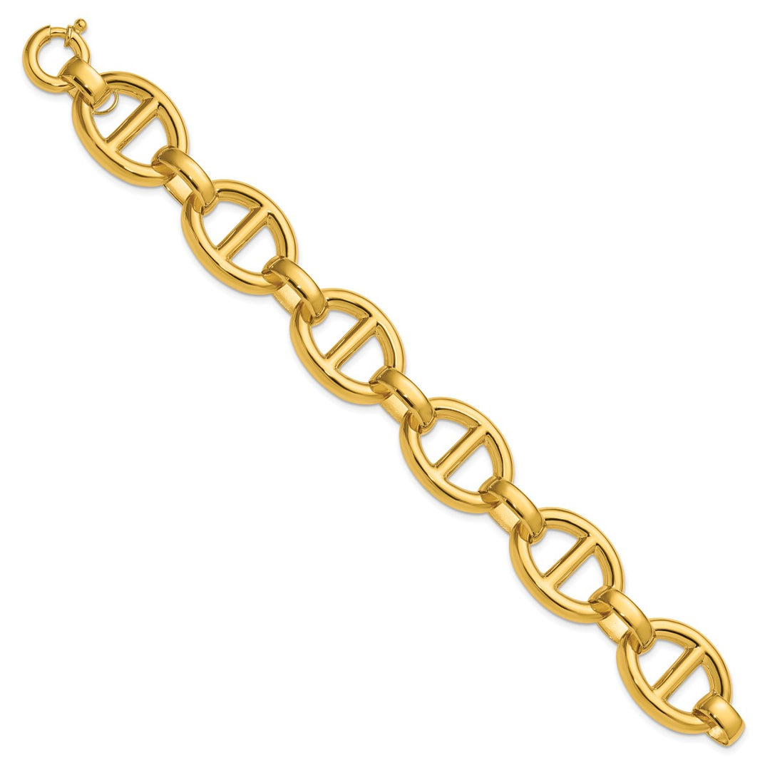 Gold 18.7mm Anchor Bracelet, 7.25