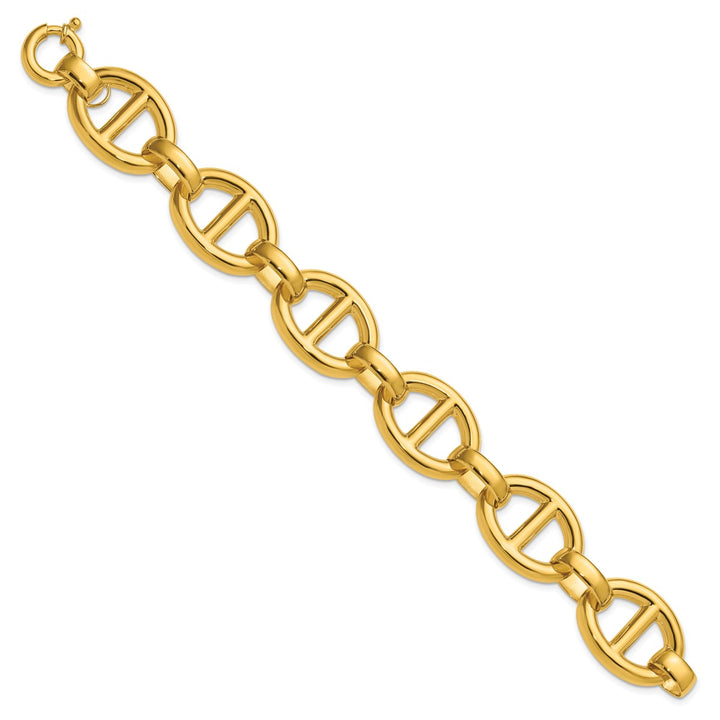Gold 18.7mm Anchor Bracelet, 7.25"