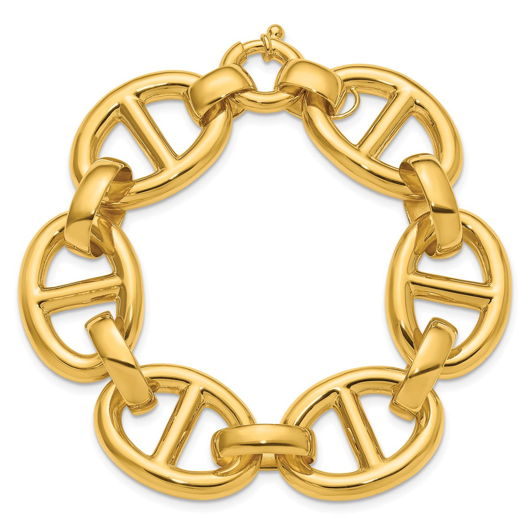 Gold 18.7mm Anchor Bracelet, 7.25