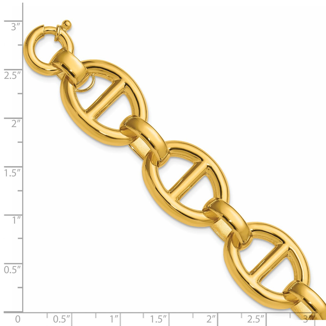 Gold 18.7mm Anchor Bracelet, 7.25