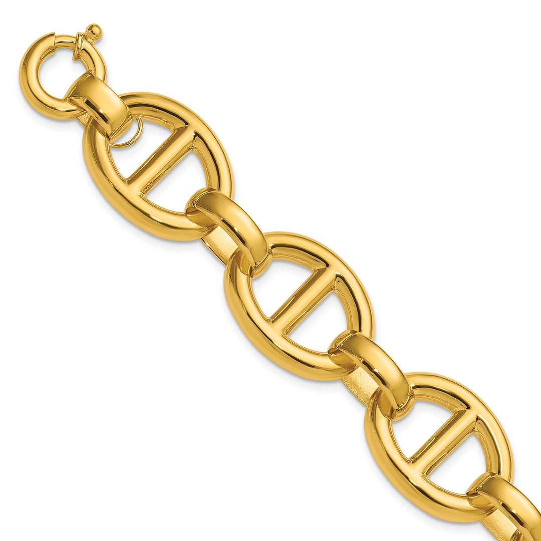 Gold 18.7mm Anchor Bracelet, 7.25"