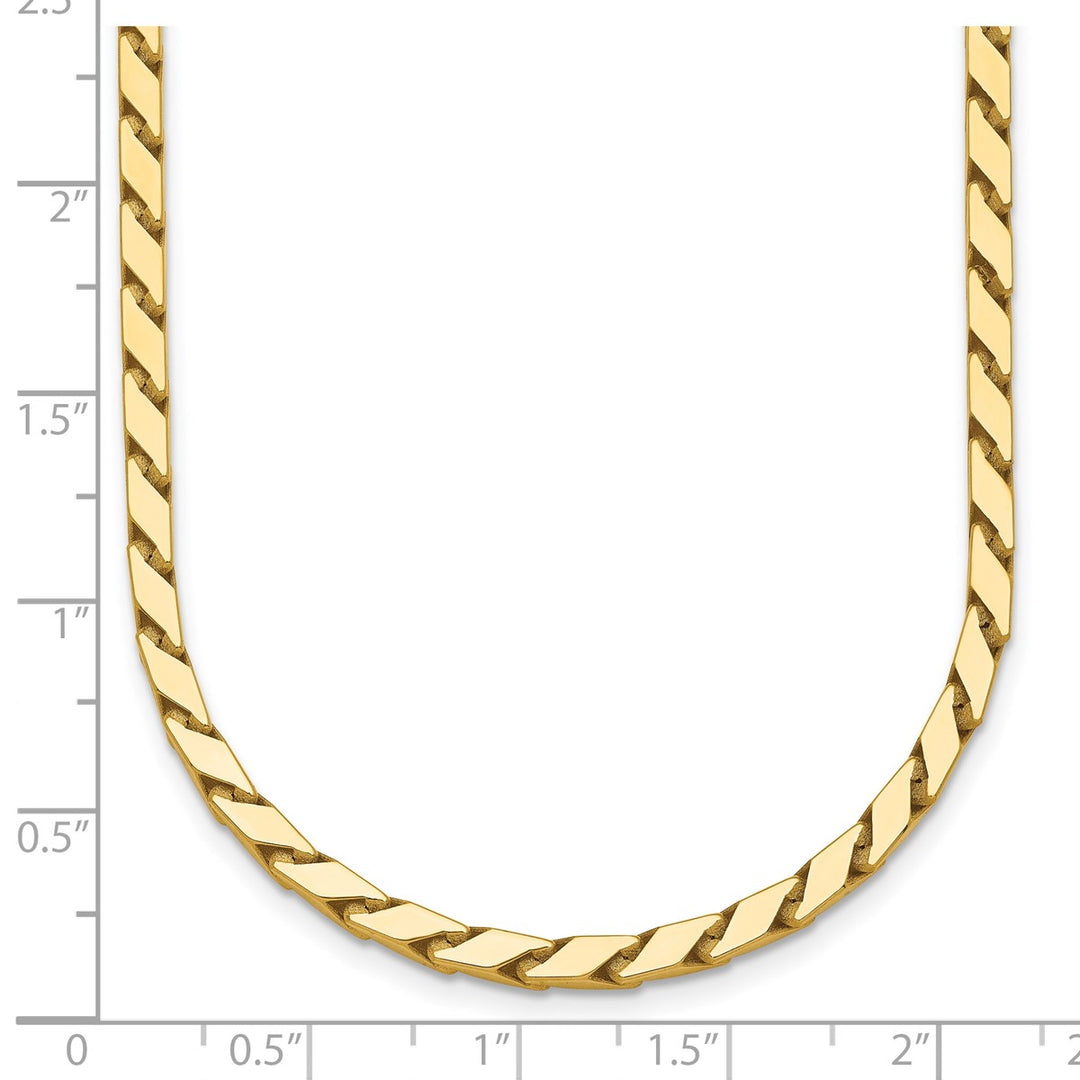 Gold 3mm Fancy Necklace, 17.75