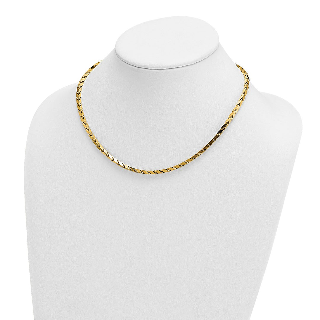 Gold 3mm Fancy Necklace, 17.75