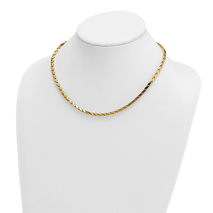 Gold 3mm Fancy Necklace, 17.75"