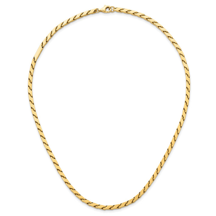 Gold 3mm Fancy Necklace, 17.75"