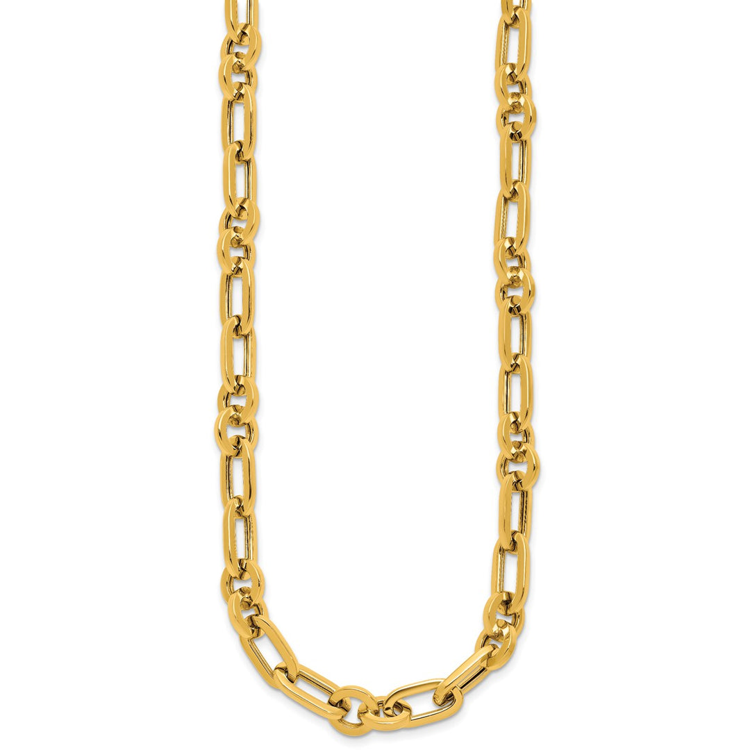 Gold 6.7 to 8.5 mm (tapered) Rolo Necklace, 18